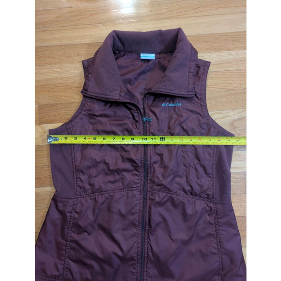 Columbia Mix It Around Maroon Vest Large Puffer + Fleece - Picture 7 of 10